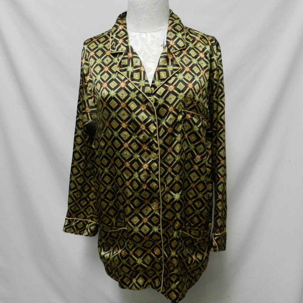 Victoria's Secret Vintage Satin Pajama Sleepshirt Top Shirt Size Sz Medium Md M